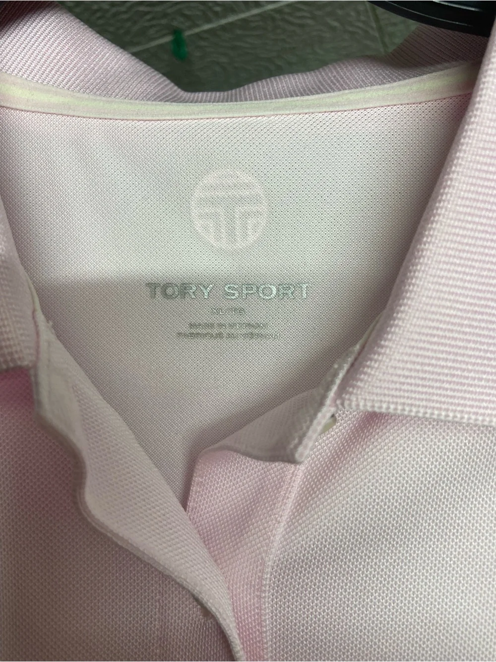 Tory Sport Pale Pink Sleeveless Polo Tank - Picture 2 of 4